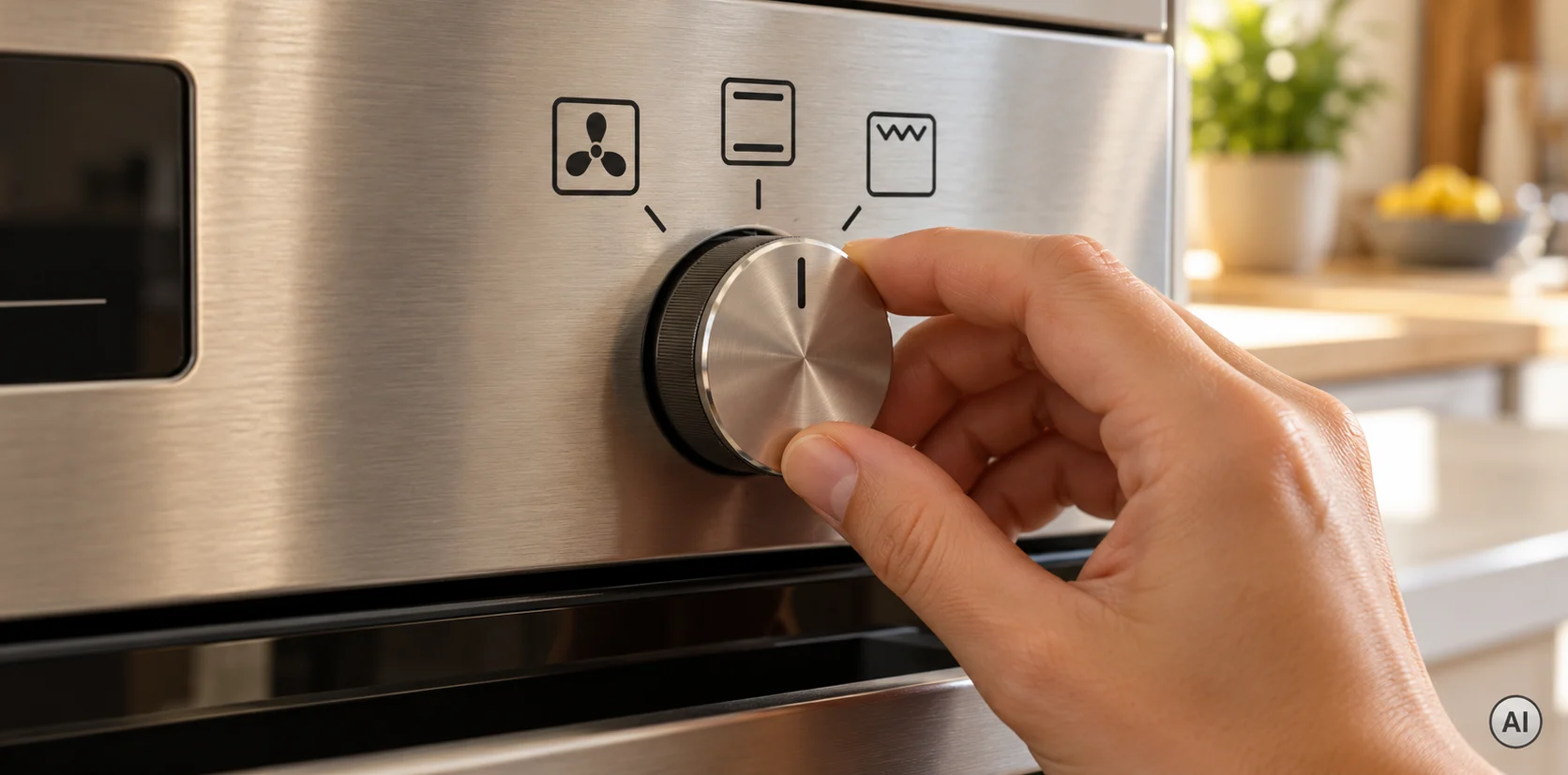 Backofen-Symbole: Zeichen für Umluft, Ober-/Unterhitze und Grill